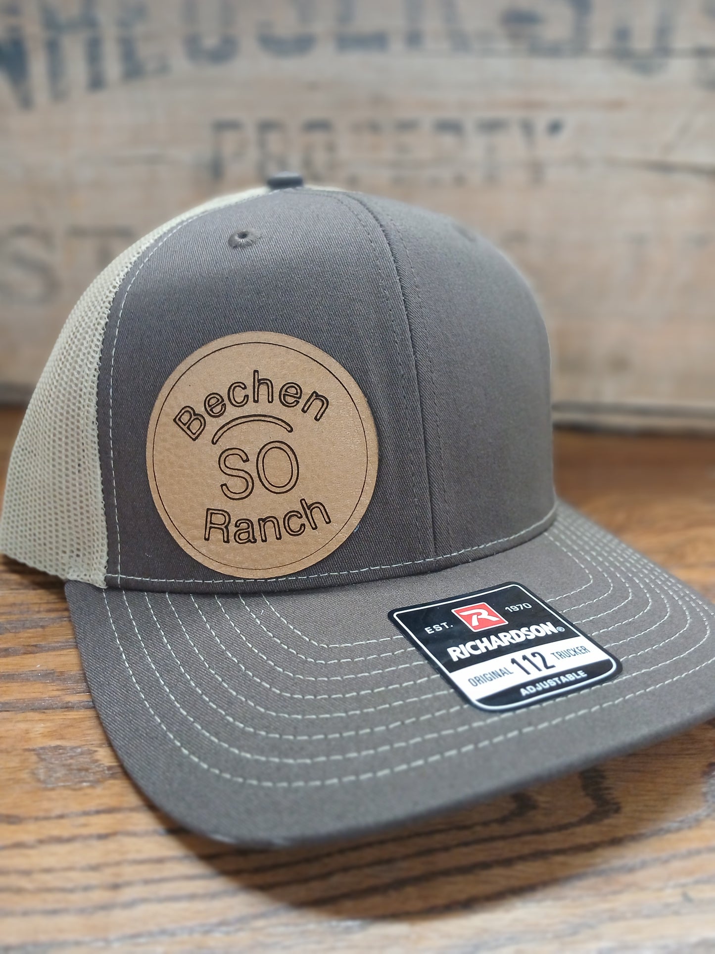 Custom Leather Patch Trucker Hat